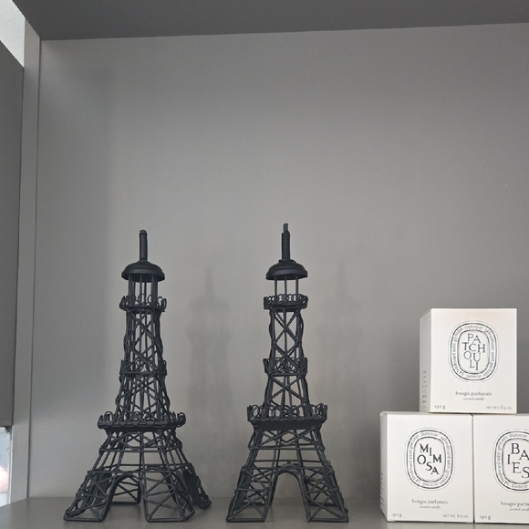 Black Eiffel Tower Wire Sculptures, Faahion Girls, Statement, GUC, 12", Iron Art - Picture 2 of 12